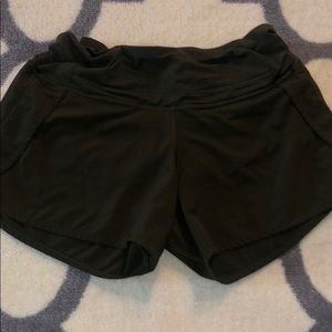 Olive green lululemon shorts
